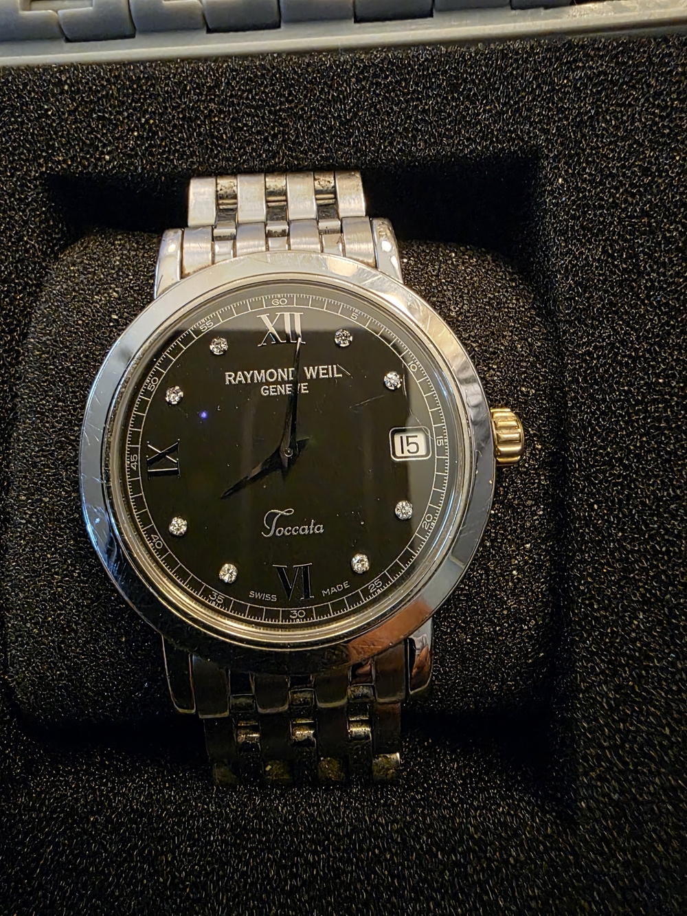 Raymond Weil Toccata Stainless Steel Watch - Black Dial